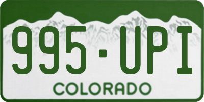 CO license plate 995UPI