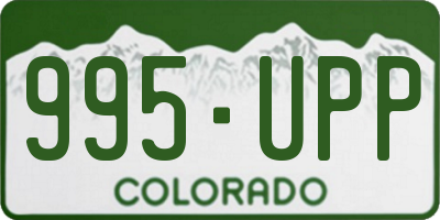 CO license plate 995UPP