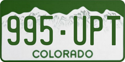 CO license plate 995UPT