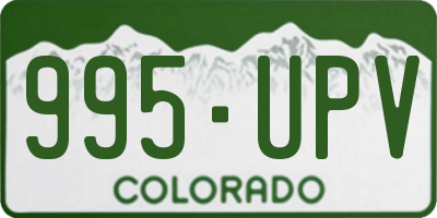 CO license plate 995UPV
