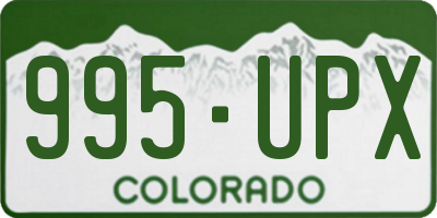 CO license plate 995UPX