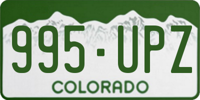 CO license plate 995UPZ
