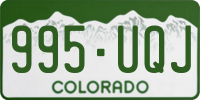 CO license plate 995UQJ