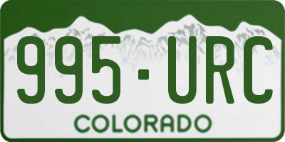 CO license plate 995URC