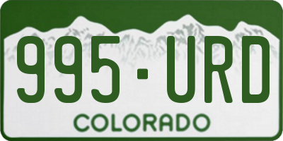 CO license plate 995URD