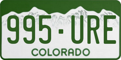 CO license plate 995URE
