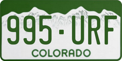 CO license plate 995URF
