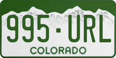 CO license plate 995URL