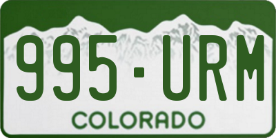 CO license plate 995URM