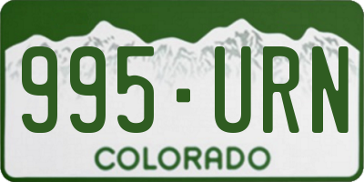 CO license plate 995URN