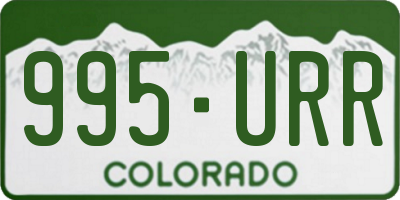 CO license plate 995URR