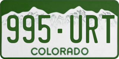 CO license plate 995URT