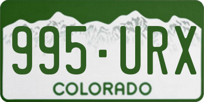 CO license plate 995URX