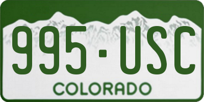 CO license plate 995USC