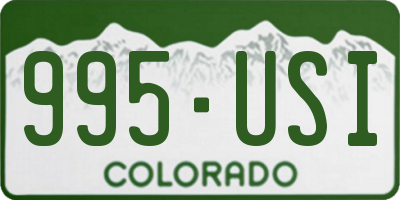 CO license plate 995USI