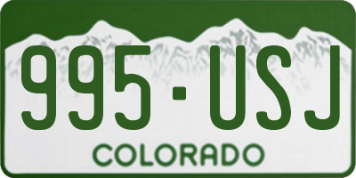 CO license plate 995USJ