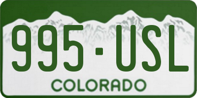 CO license plate 995USL