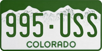 CO license plate 995USS
