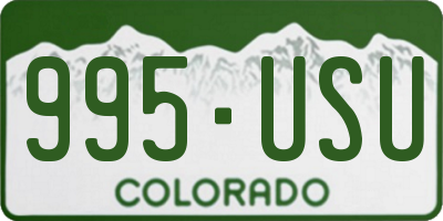 CO license plate 995USU