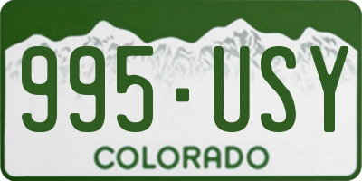CO license plate 995USY
