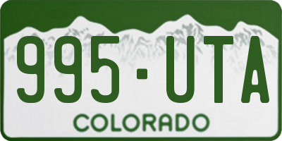 CO license plate 995UTA