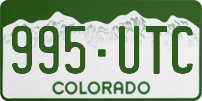 CO license plate 995UTC
