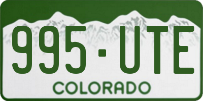 CO license plate 995UTE