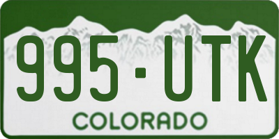 CO license plate 995UTK
