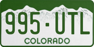 CO license plate 995UTL