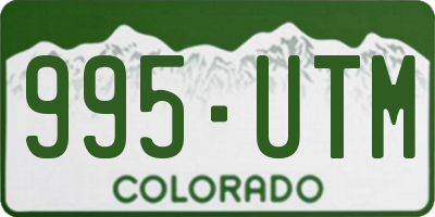 CO license plate 995UTM