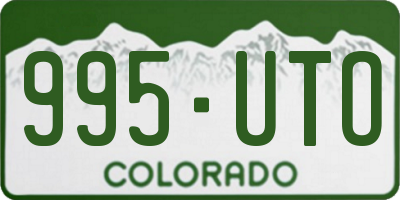 CO license plate 995UTO