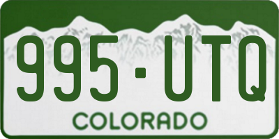CO license plate 995UTQ