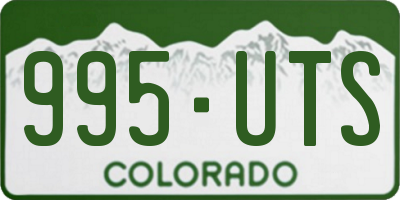 CO license plate 995UTS