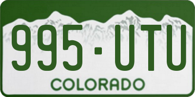 CO license plate 995UTU