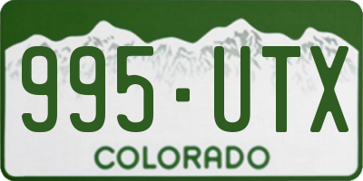 CO license plate 995UTX