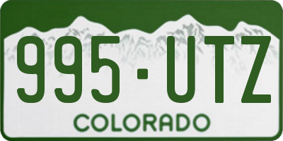 CO license plate 995UTZ