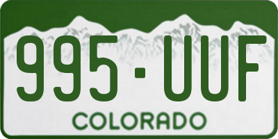 CO license plate 995UUF