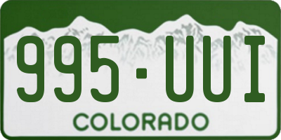 CO license plate 995UUI