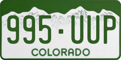 CO license plate 995UUP