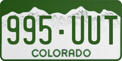 CO license plate 995UUT