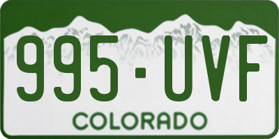 CO license plate 995UVF