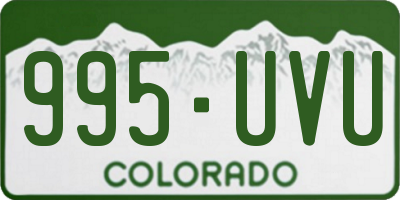 CO license plate 995UVU