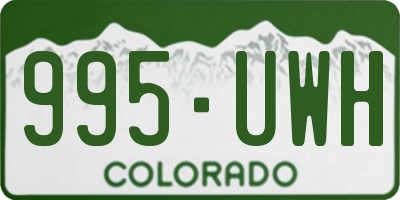CO license plate 995UWH