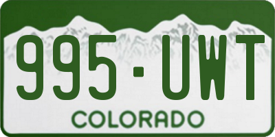 CO license plate 995UWT