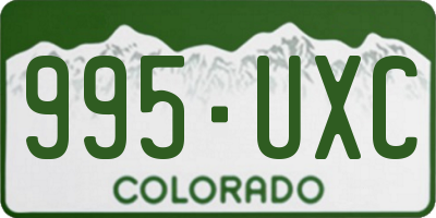 CO license plate 995UXC