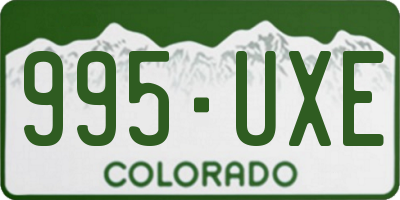 CO license plate 995UXE