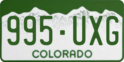 CO license plate 995UXG