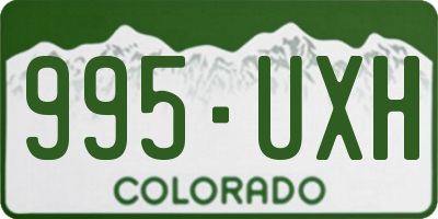 CO license plate 995UXH