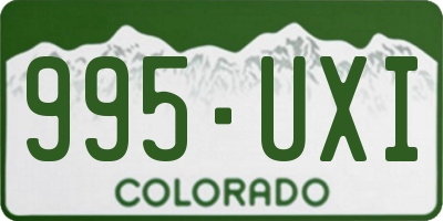 CO license plate 995UXI