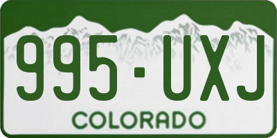 CO license plate 995UXJ